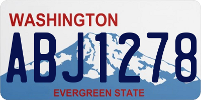 WA license plate ABJ1278