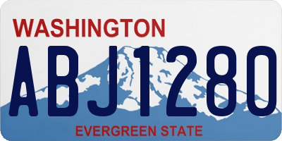 WA license plate ABJ1280