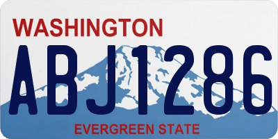 WA license plate ABJ1286