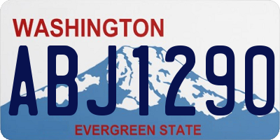 WA license plate ABJ1290