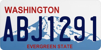 WA license plate ABJ1291