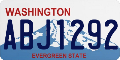 WA license plate ABJ1292