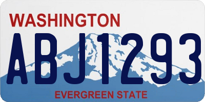 WA license plate ABJ1293