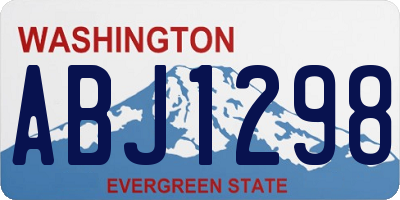 WA license plate ABJ1298