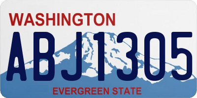 WA license plate ABJ1305