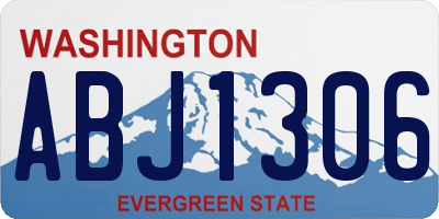 WA license plate ABJ1306