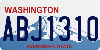 WA license plate ABJ1310