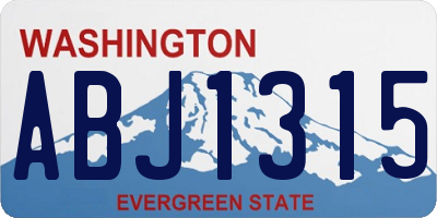 WA license plate ABJ1315