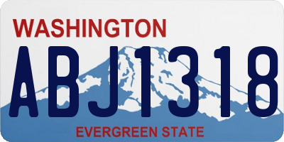 WA license plate ABJ1318