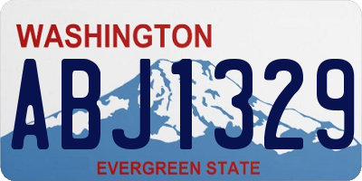 WA license plate ABJ1329