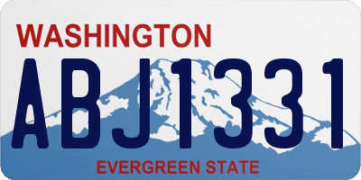 WA license plate ABJ1331