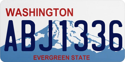 WA license plate ABJ1336