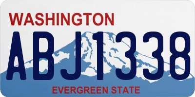 WA license plate ABJ1338