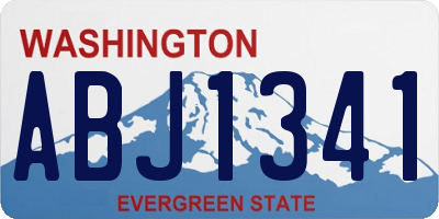 WA license plate ABJ1341