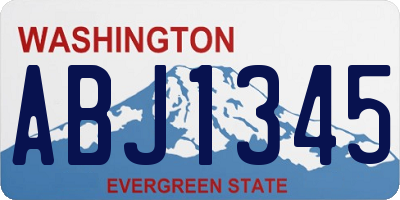 WA license plate ABJ1345