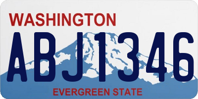 WA license plate ABJ1346