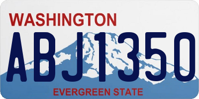 WA license plate ABJ1350
