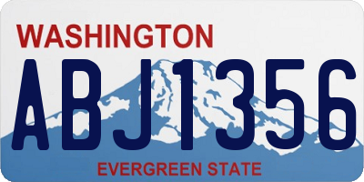 WA license plate ABJ1356