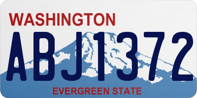 WA license plate ABJ1372