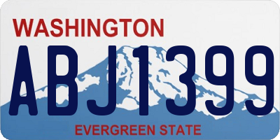 WA license plate ABJ1399