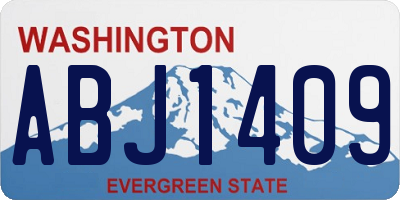 WA license plate ABJ1409