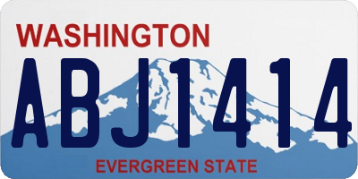 WA license plate ABJ1414