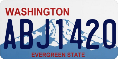 WA license plate ABJ1420