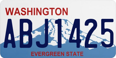 WA license plate ABJ1425