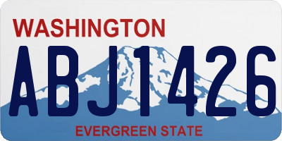 WA license plate ABJ1426