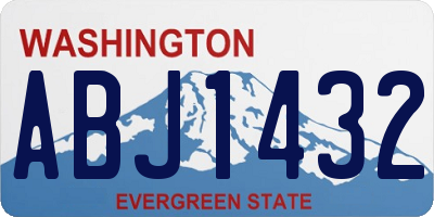 WA license plate ABJ1432
