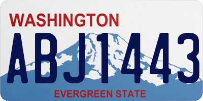 WA license plate ABJ1443