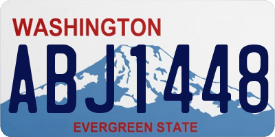 WA license plate ABJ1448