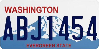 WA license plate ABJ1454