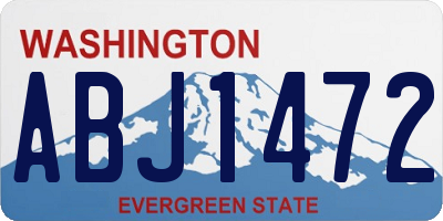 WA license plate ABJ1472
