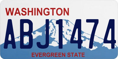 WA license plate ABJ1474