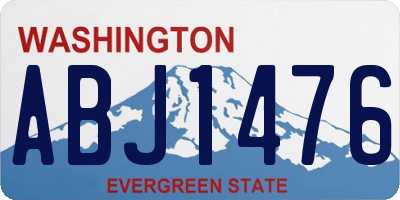 WA license plate ABJ1476