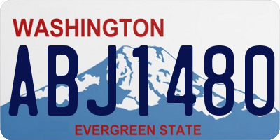 WA license plate ABJ1480
