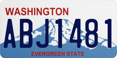 WA license plate ABJ1481