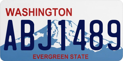 WA license plate ABJ1489