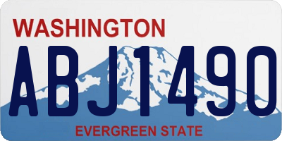 WA license plate ABJ1490