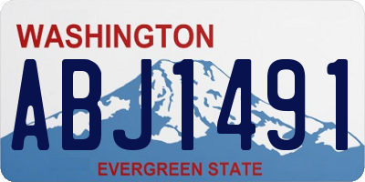 WA license plate ABJ1491
