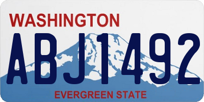 WA license plate ABJ1492