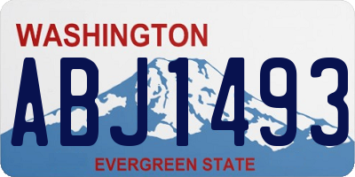 WA license plate ABJ1493