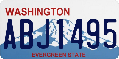 WA license plate ABJ1495