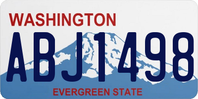 WA license plate ABJ1498