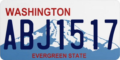 WA license plate ABJ1517
