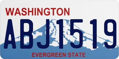 WA license plate ABJ1519