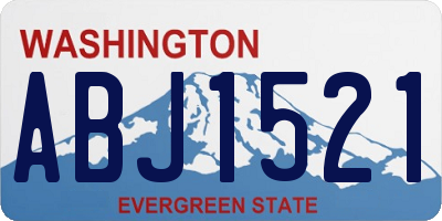 WA license plate ABJ1521