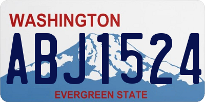 WA license plate ABJ1524