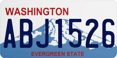 WA license plate ABJ1526